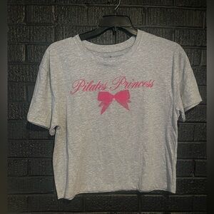 ✨Gray Pilates Princess Crop Top